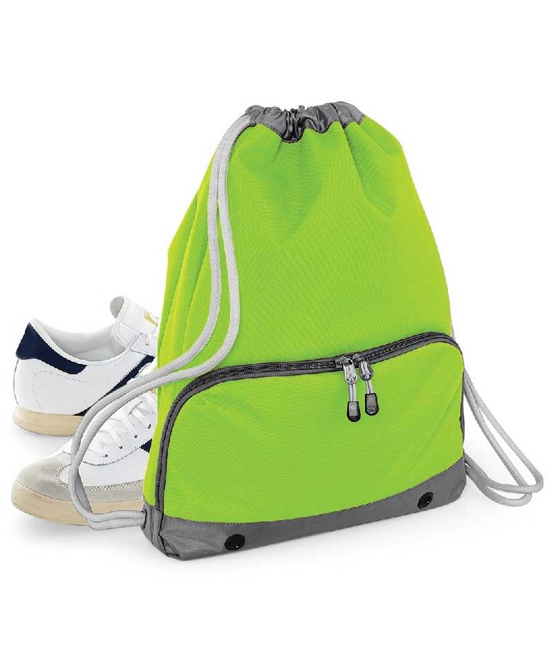 Zaino portascarpe con Tasca Frontale Bagbase BG542 20 sacca-portascarpe-con-tasca-frontale-Bagbase-BG542-verde-lime