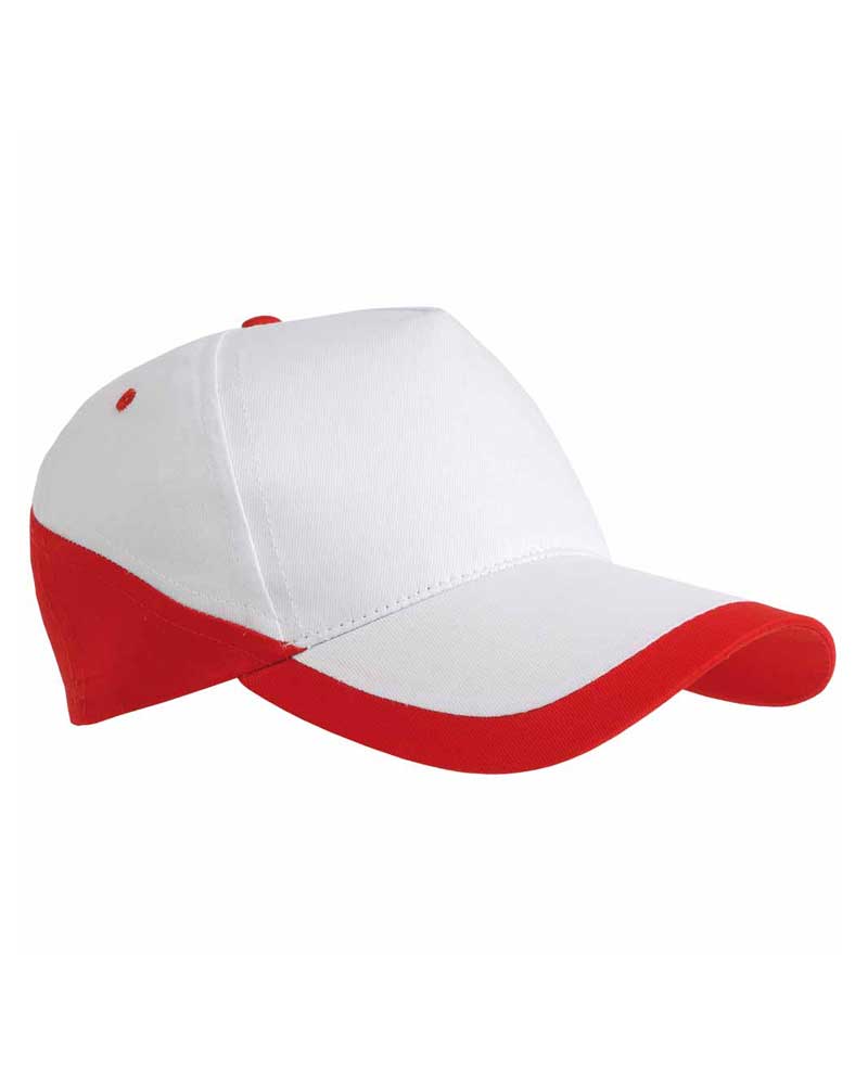 Cappellino baseball base bianco bicolore 5 pannelli 07307 8 Cappellino baseball base bianco bicolore 5 pannelli 07307 - immagine 6