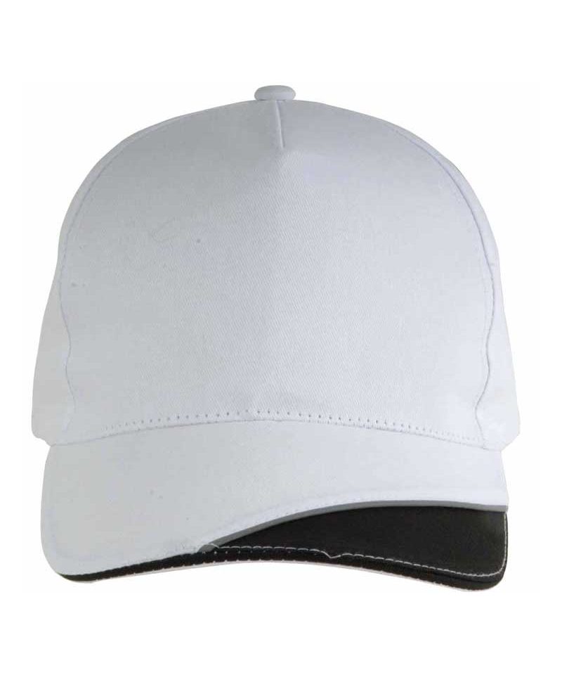 Cappellino Baseball Bianco con Frontino Bicolore 12301 12 Cappellino Baseball Bicolore 12301 bianco blu notte