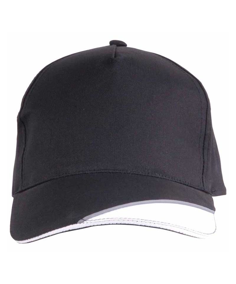 Cappellino Baseball Bicolore 12302 14 Cappellino Baseball Bicolore 12302 bianco nero