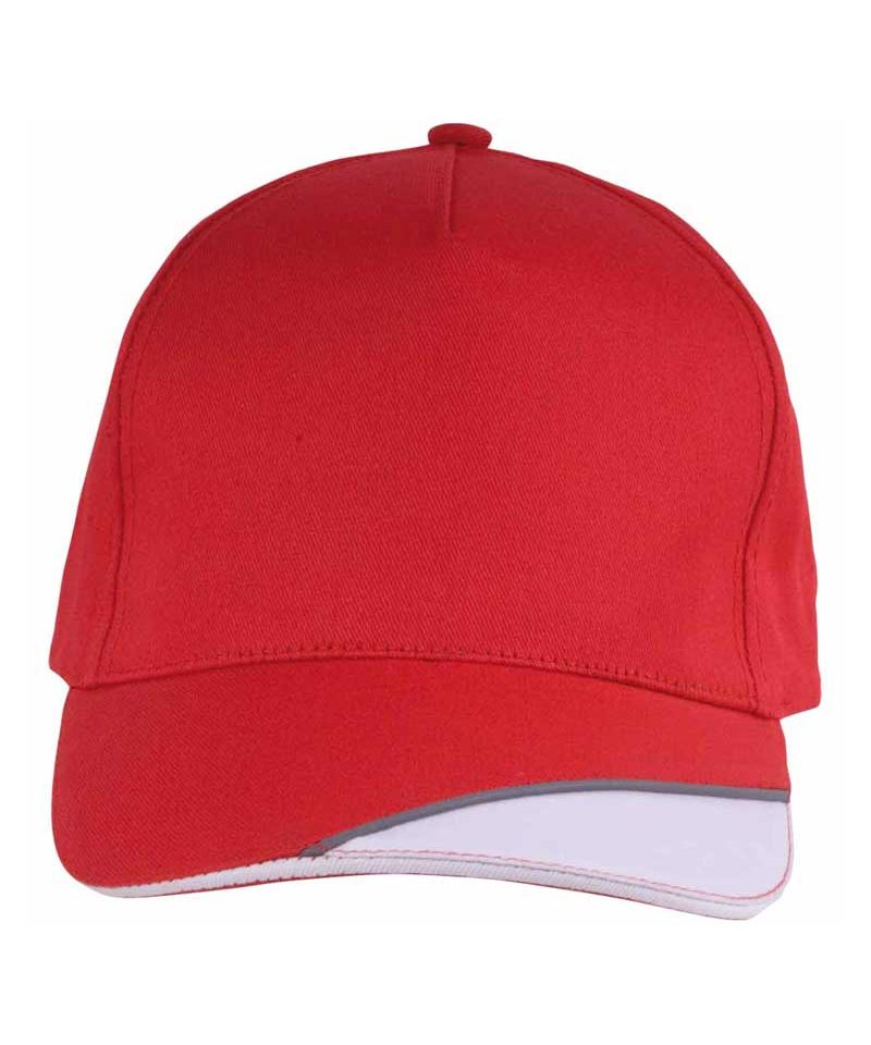 Cappellino Baseball Bicolore 12302 15 Cappellino Baseball Bicolore 12302 bianco rosso