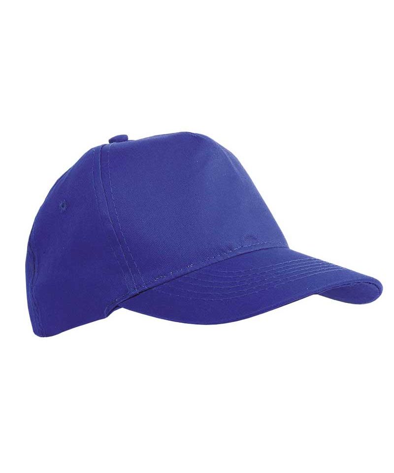 Cappello Baseball 5 pannelli Extra Lusso 00615 (min.50pz) 20 Cappellino Baseball Extra lusso a 5 pannelli in cotone 00615 blu royal
