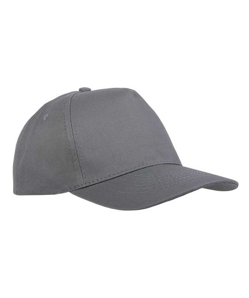 Cappello Baseball 5 pannelli Extra Lusso 00615 (min.50pz) 22 Cappellino Baseball Extra lusso a 5 pannelli in cotone 00615 grigio medio