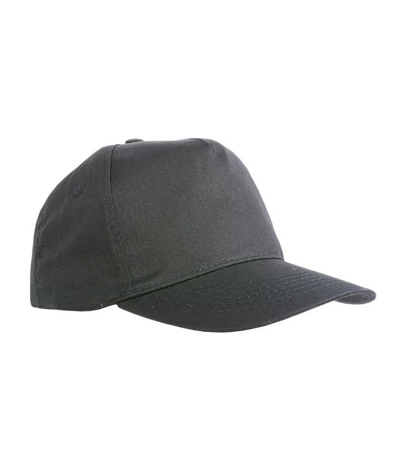 Cappello Baseball 5 pannelli Extra Lusso 00615 (min.50pz) 23 Cappellino Baseball Extra lusso a 5 pannelli in cotone 00615 nero