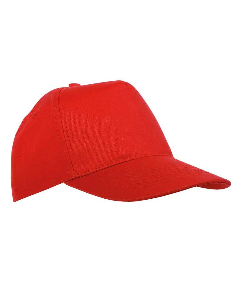 Cappello Baseball 5 pannelli Extra Lusso 00615 (min.50pz) 19 Cappellino Baseball Extra lusso a 5 pannelli in cotone 00615 rosso