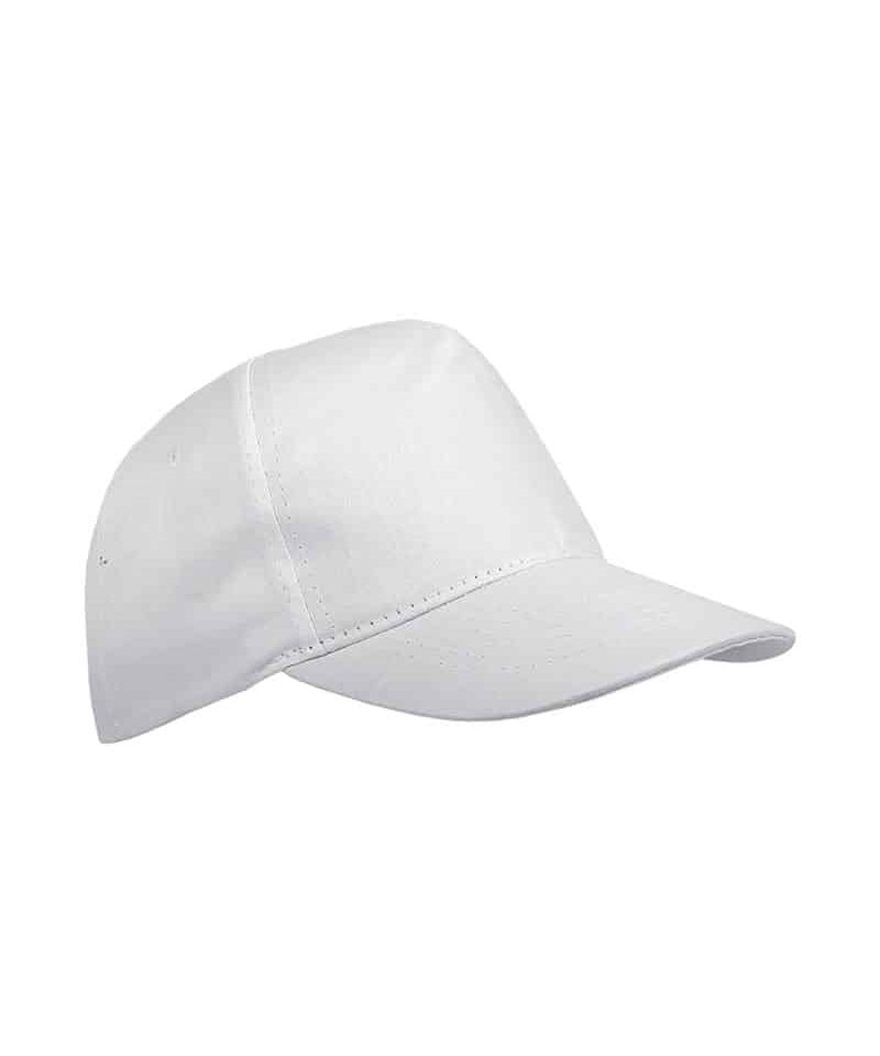 Cappellino Baseball bambino 5 pannelli in poliestere 16303 17 Cappellino-Baseball-bambino-5-pannelli-in-poliestere-16303-bianco