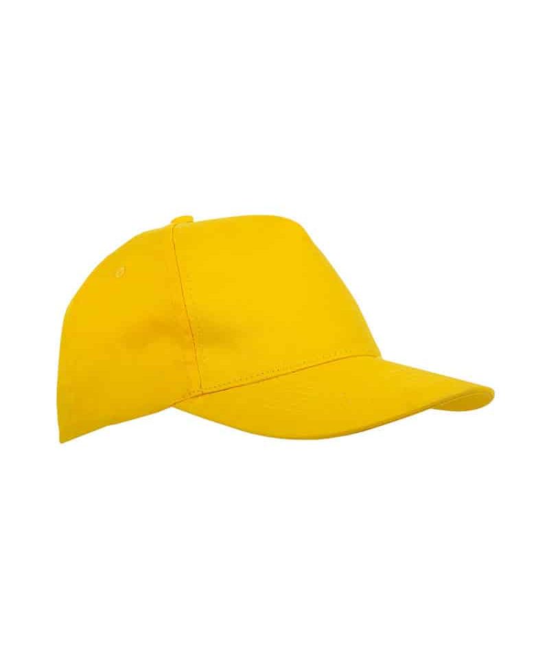 Cappellino Baseball bambino 5 pannelli in poliestere 16303 20 Cappellino-Baseball-bambino-5-pannelli-in-poliestere-16303-giallo