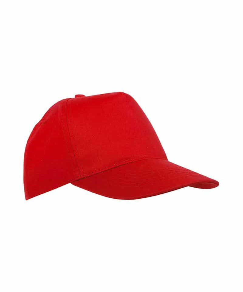Cappellino Baseball bambino 5 pannelli in poliestere 16303 22 Cappellino-Baseball-bambino-5-pannelli-in-poliestere-16303-rosso