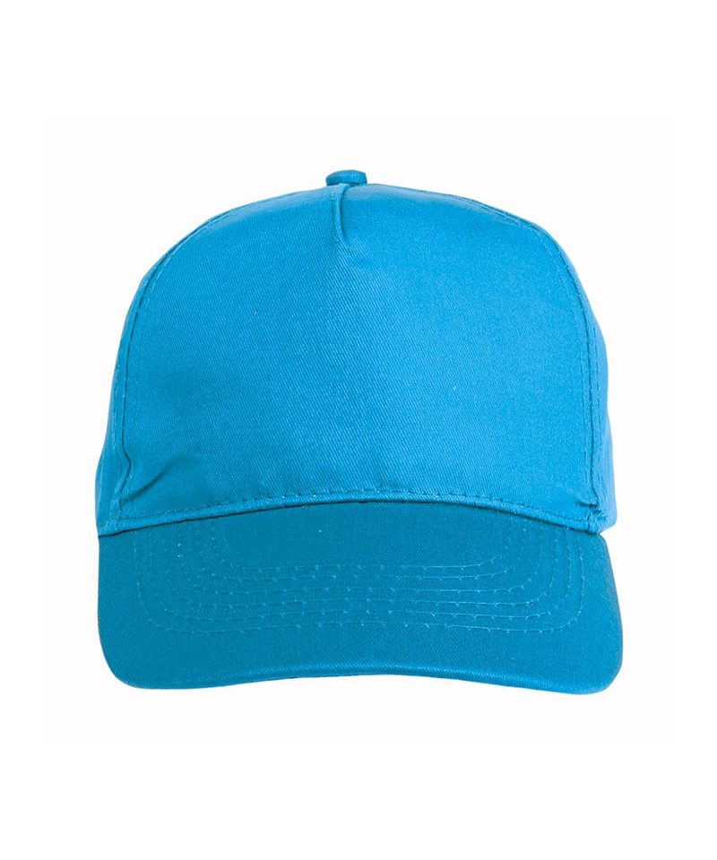 Cappellino-Baseball-bambino-5-pannelli-in-poliestere-16303-turchese-fronte