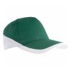 Cappellino baseball bicolore 5 pannelli in cotone 07308 2 Cappellino Baseball bicolore 07308 bianco verde
