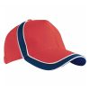 Cappellino Baseball Bicolore 6 pannelli 09304 1 Cappellino Baseball cotone 6 pannelli regolazione a fibbia rosso blu