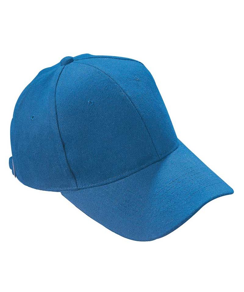 Cappellino Baseball 6 pannelli cotone pesante con fibbia 00130 8 Cappellino a 6 pannelli in cotone pesante spazzolato con visiera precurvata. Regolazione a fibbia 00130 blu royal