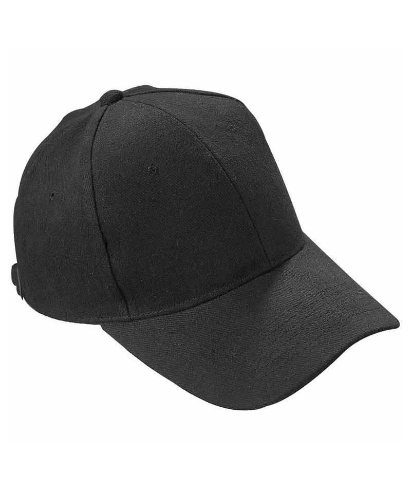 Cappellino Baseball 6 pannelli cotone pesante con fibbia 00130 10 Cappellino a 6 pannelli in cotone pesante spazzolato con visiera precurvata. Regolazione a fibbia 00130 nero