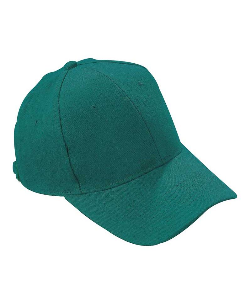 Cappellino Baseball 6 pannelli cotone pesante con Velcro 16304 16 Cappellino a 6 pannelli in cotone pesante spazzolato con visiera precurvata. Regolazione a fibbia 00130 verde