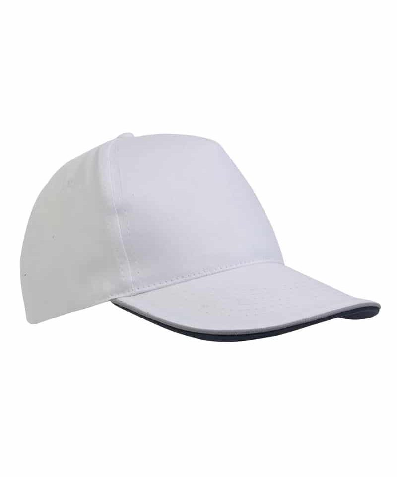 Cappellino Baseball 5 pannelli cotone leggero 15304 10 Cappellino baseball 5 pannelli in cotone leggero 15304 bianco copia