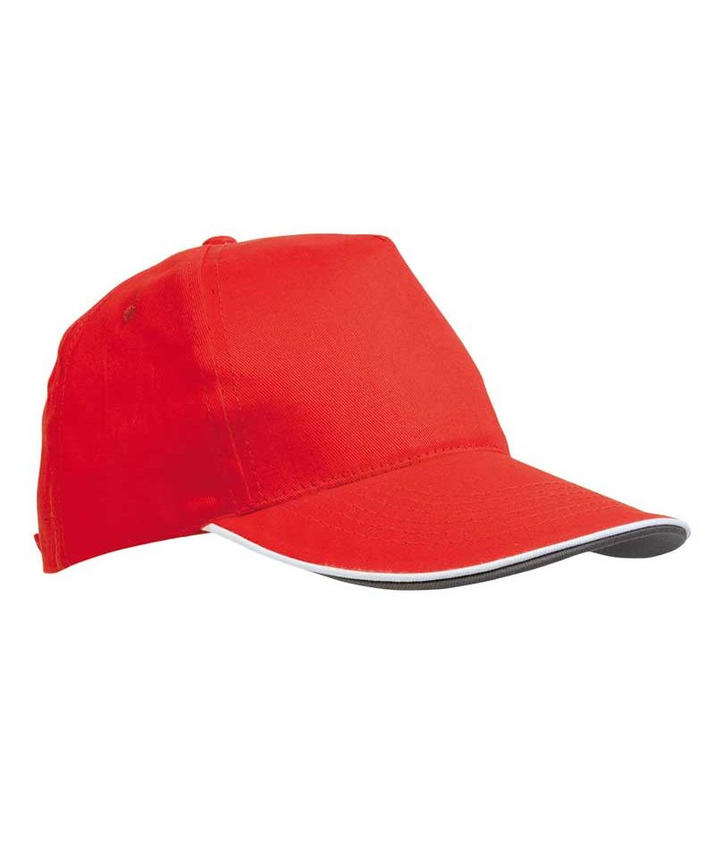 Cappellino Baseball 5 pannelli cotone leggero 15304 15 Cappellino baseball 5 pannelli in cotone leggero 15304 rosso