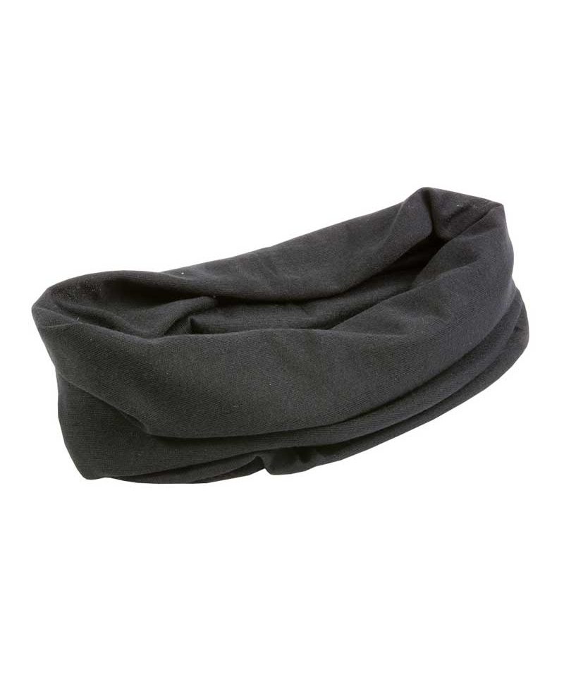 Fascia-collo-personalizzata-elasticizzata-tinta-unita-Multifunzione-06307-nero