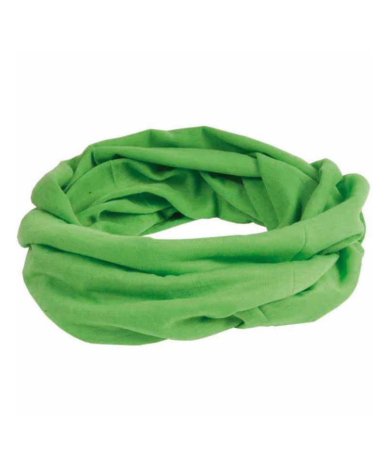 Fascia-collo-personalizzata-elasticizzata-tinta-unita-Multifunzione-06307-verde