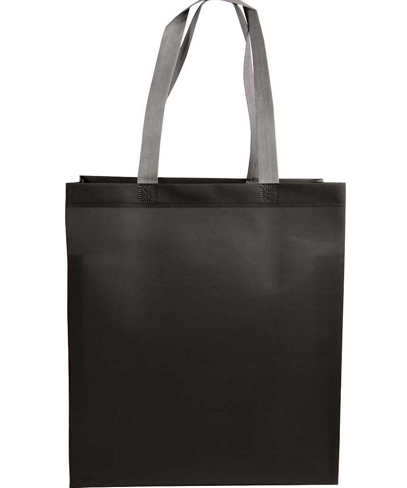 Shopper in TNT laminato con soffietto 35x39x16 cm 16107 16 Shopper-personalizzate-in-TNT-laminato-con-soffietto-bicolore-BYB-16107-nero