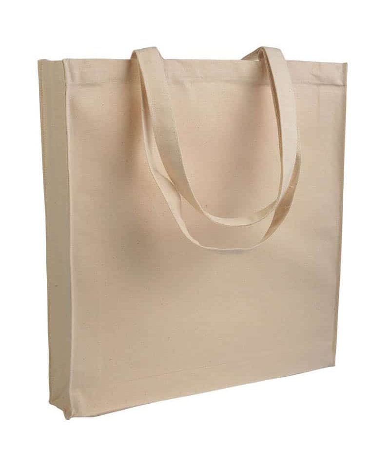 Shopper personalizzate in canvas molto pesante soffietto BYB 07107 Naturale copia