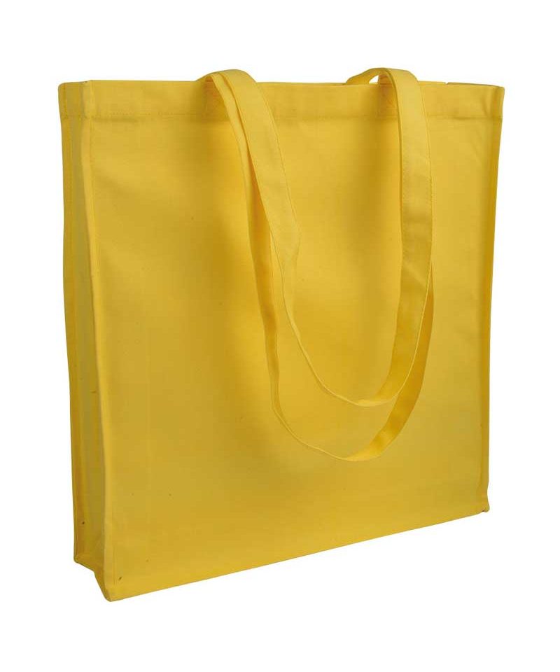 Shopper personalizzate in canvas molto pesante soffietto BYB 07107 giallo