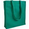 Shopper cotone pesante manici lunghi e soffietto 07107 1 Shopper personalizzate in canvas molto pesante soffietto BYB 07107 verde