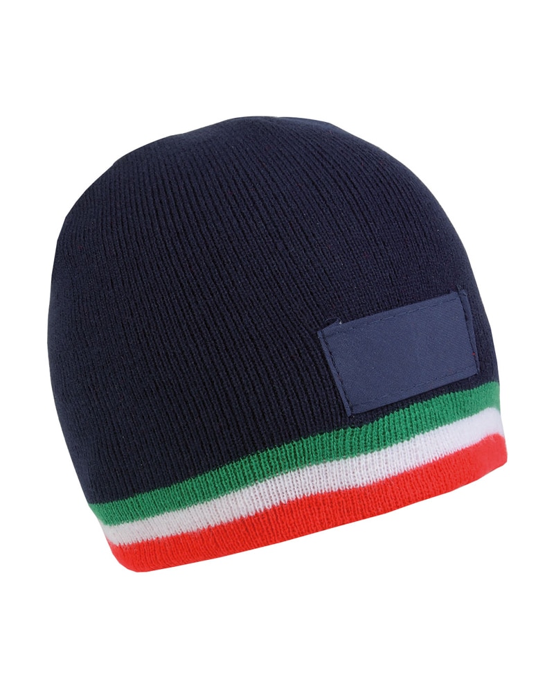 Cappellino Invernale Cuffia Blu con Tricolore Italiano 15301 3 Cappellino Invernale Cuffia Blu con Tricolore Italiano 15301