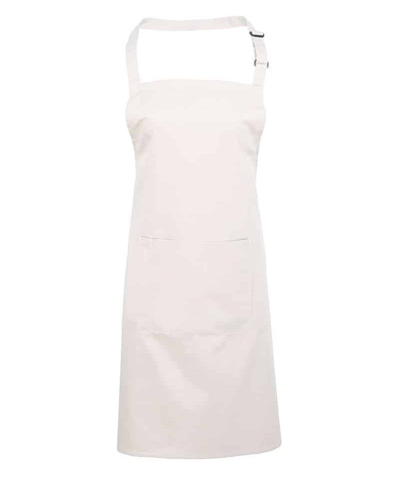 Grembiule-Pettorina-con-Tasca-Centrale-Premier-PR154-bianco