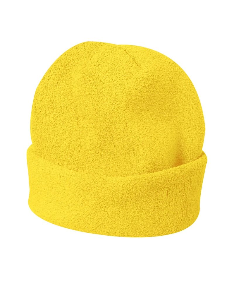 Cappellino Cuffia in Pile con risvolto 00940 13 cappellino pile beanie cuffia invernale 00940 giallo