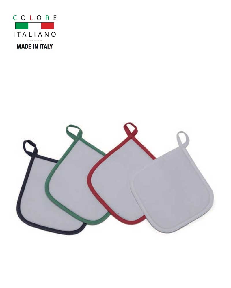 Presine da Cucina Bianche con Bordo Colorato Colore Italiano MI014 –  Bybrand Roma