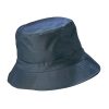 Cappello impermeabile in poliestere e polar 20393 1 Cappellino antipioggia impermeabile double face 10393 blu notte