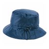Cappello impermeabile in nylon regolabile con cordino 07302 2 Cappello in nylon regolabile con cordino interno in cotone 07302 blu notte