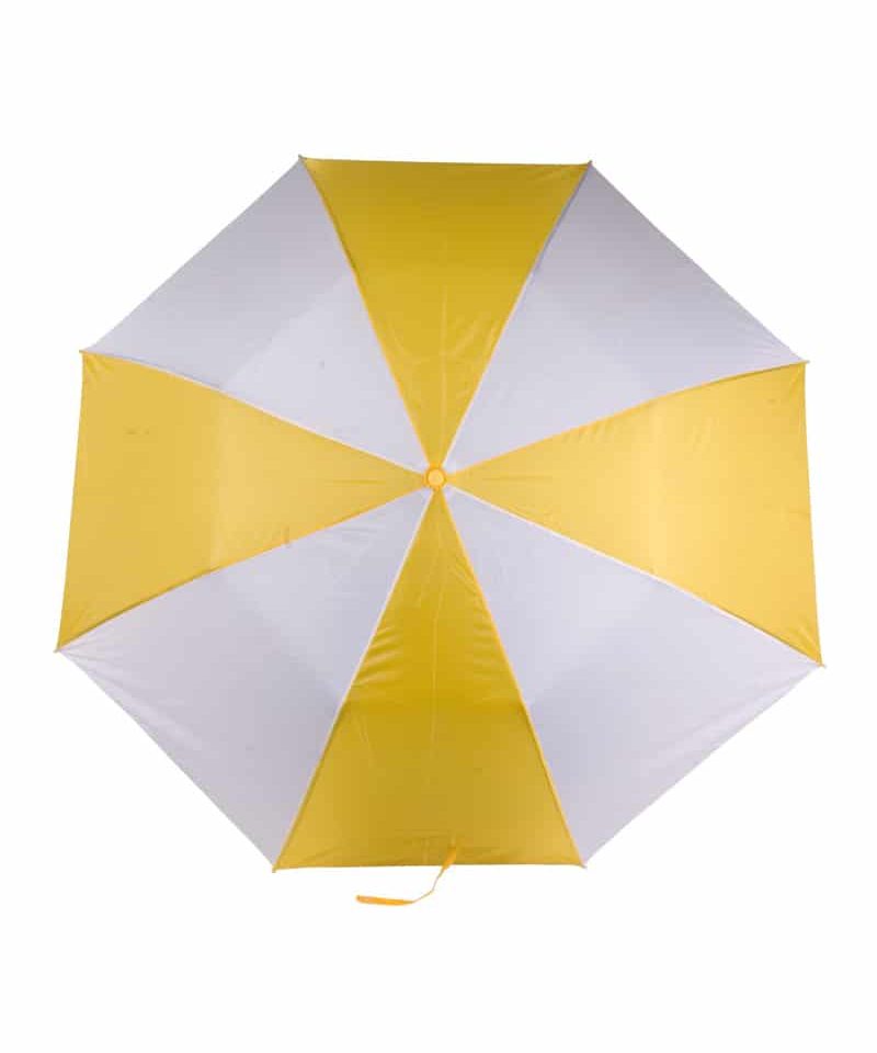 Mini ombrello automatico bicolore manico gommato 06503 bianco giallo top