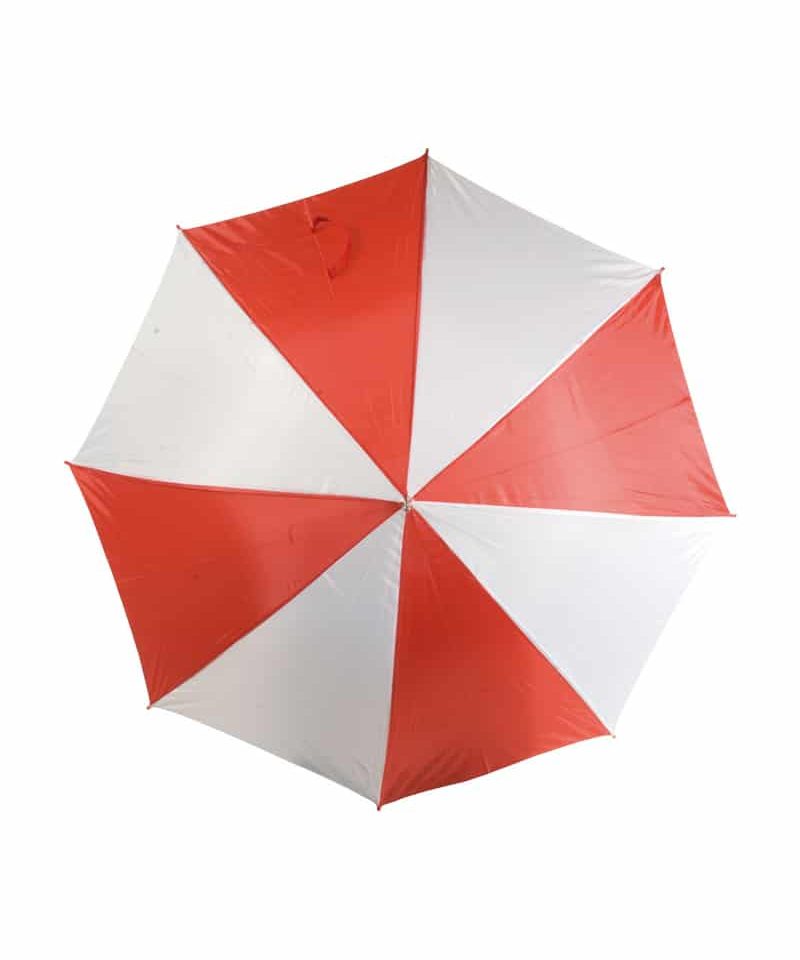 Mini ombrello automatico bicolore manico gommato 06503 bianco rosso