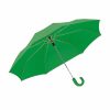 Mini ombrello automatico manico gommato 06501 1 Mini ombrello automatico manico gommato curvo 06501 verde