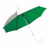 Ombrello automatico manico curvo in alluminio 08531 1 Ombrello automatico argento manico curvo in alluminio 08531 interno verde