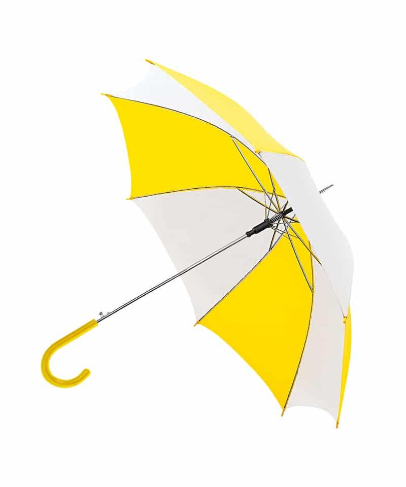 Ombrello automatico bicolore 00423 bianco giallo