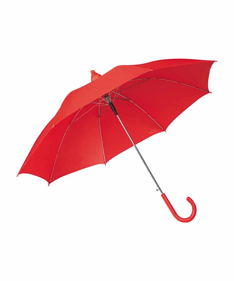 Ombrello automatico con salvagocce telescopico in plastica 00211 12 Ombrello automatico con salvagocce telescopico 00211 rosso