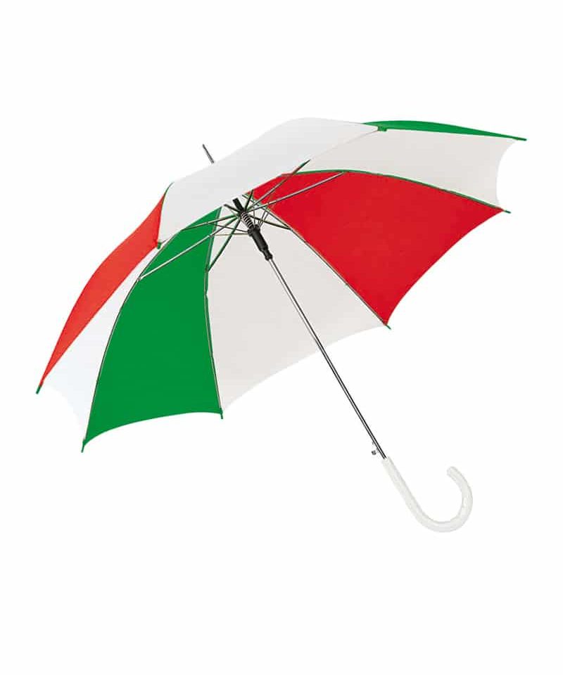 Ombrello automatico tricolore con fusto in acciaio 12503