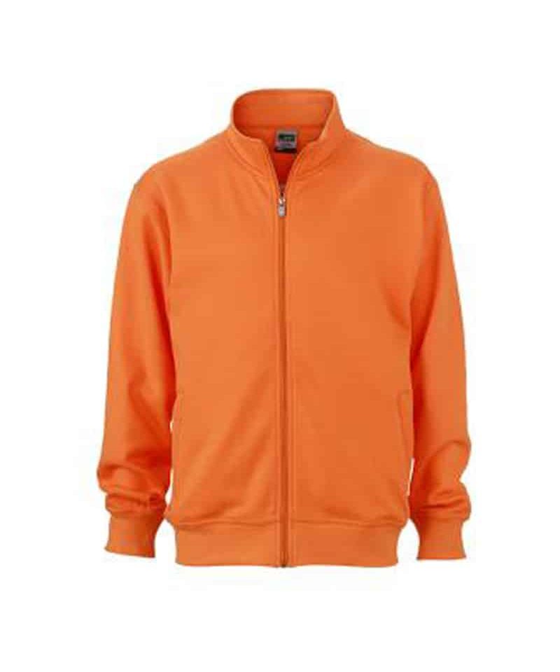 Felpa unisex zip intera senza cappuccio James & Nicholson JN836 23 Felpa unisex zip intera senza cappuccio JN836 arancio