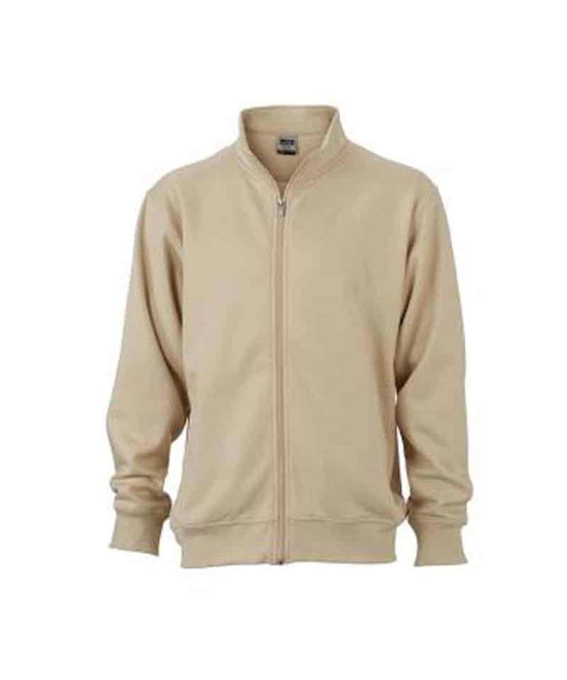 Felpa unisex zip intera senza cappuccio James & Nicholson JN836 21 Felpa unisex zip intera senza cappuccio JN836 beige