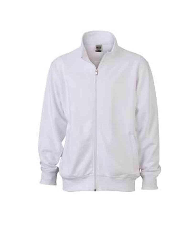 Felpa unisex zip intera senza cappuccio James & Nicholson JN836 20 Felpa unisex zip intera senza cappuccio JN836 bianco