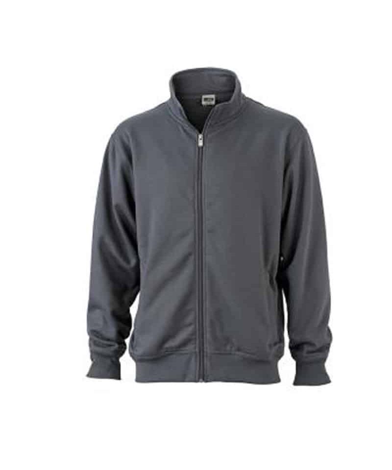 Felpa unisex zip intera senza cappuccio James & Nicholson JN836 34 Felpa unisex zip intera senza cappuccio JN836 carbone