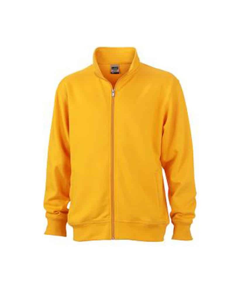 Felpa unisex zip intera senza cappuccio James & Nicholson JN836 22 Felpa unisex zip intera senza cappuccio JN836 giallo-girasole