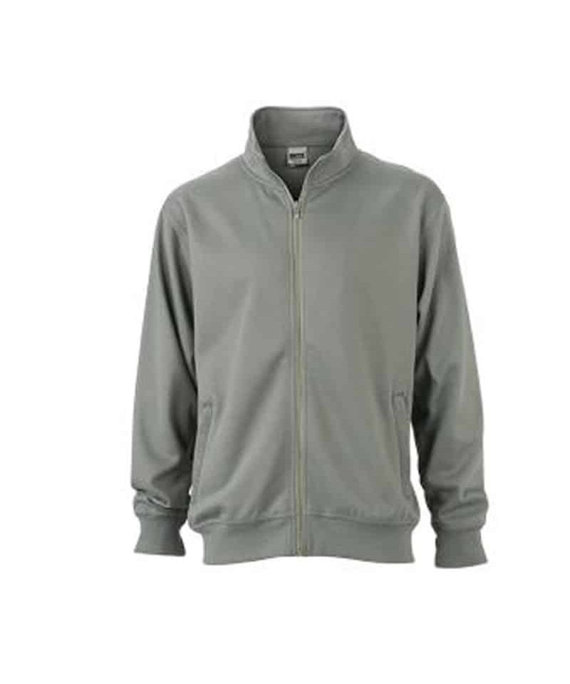 Felpa unisex zip intera senza cappuccio James & Nicholson JN836 33 Felpa unisex zip intera senza cappuccio JN836 grigio-scuro