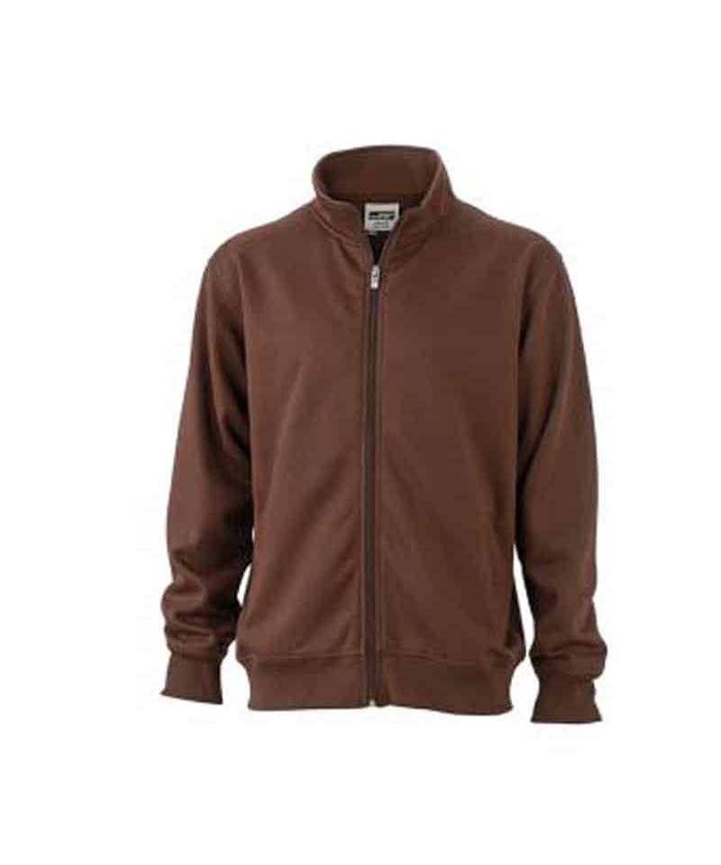 Felpa unisex zip intera senza cappuccio James & Nicholson JN836 26 Felpa unisex zip intera senza cappuccio JN836 marrone