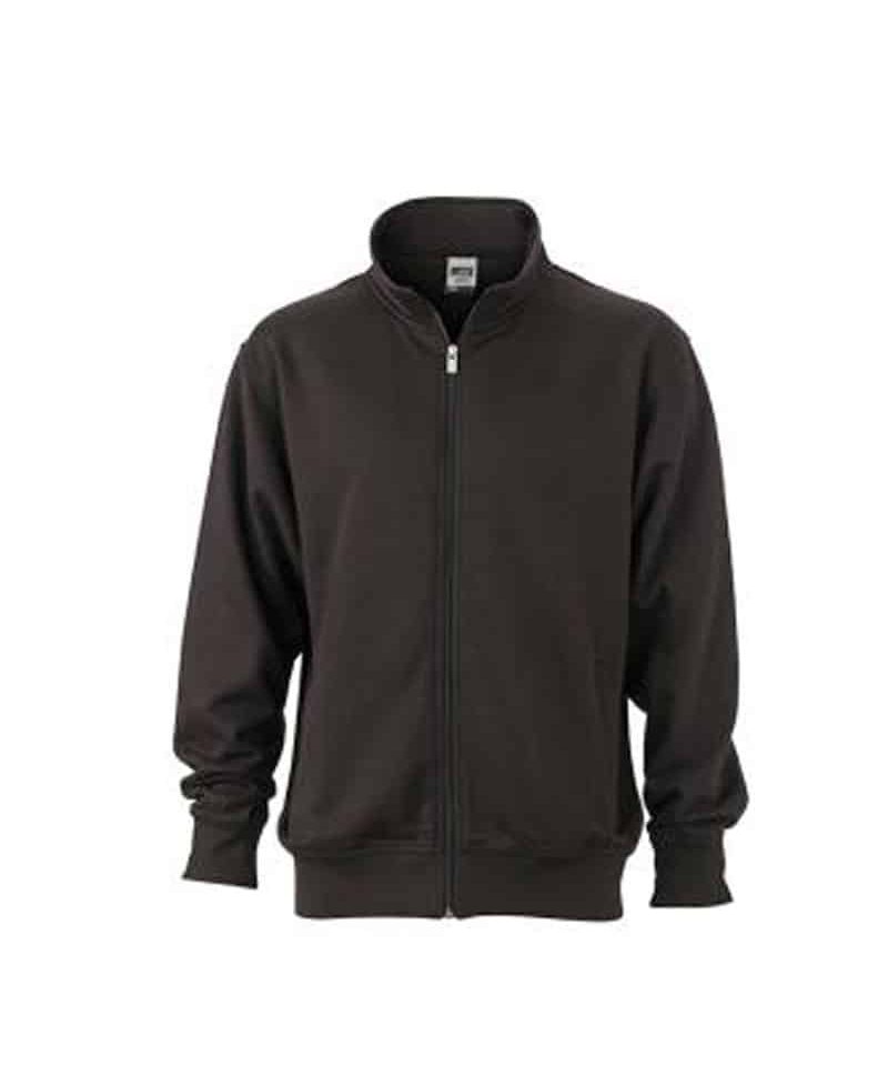 Felpa unisex zip intera senza cappuccio James & Nicholson JN836 36 Felpa unisex zip intera senza cappuccio JN836 nero