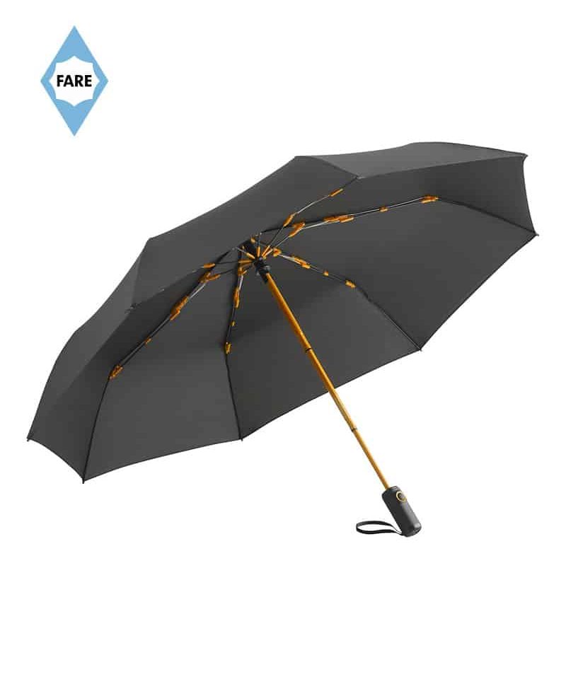 Ombrello automatico in poliestere riciclato FARE FA5644 16 Ombrello-automatico-in-pliestere-riciclato-105-cm-FARE-FA5644--nero-arancio