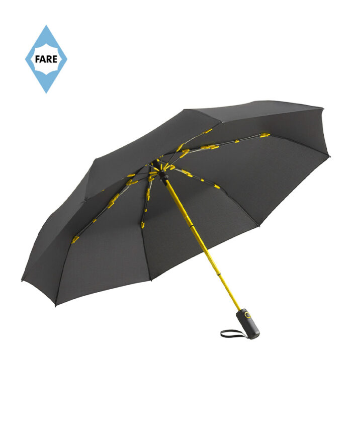 Ombrello-automatico-in-pliestere-riciclato--105-cm--FARE-FA5644--nero-giallo