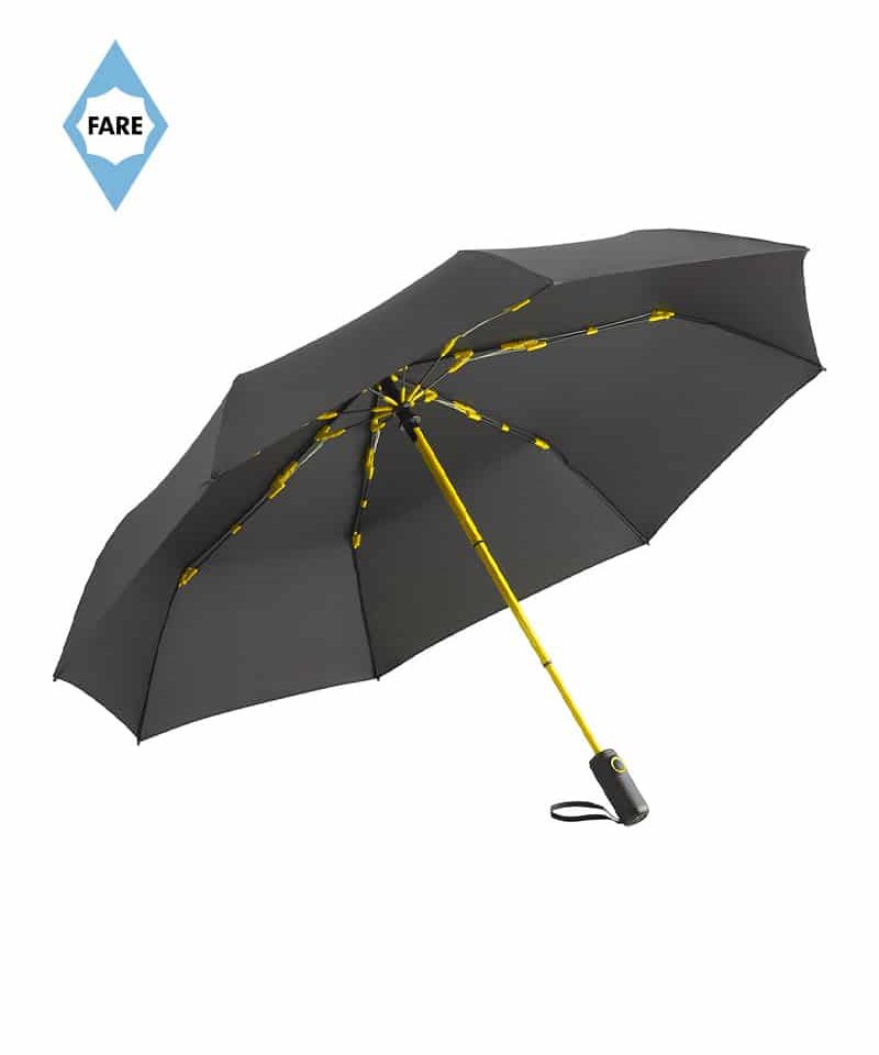 Ombrello-automatico-in-pliestere-riciclato--105-cm--FARE-FA5644--nero-giallo